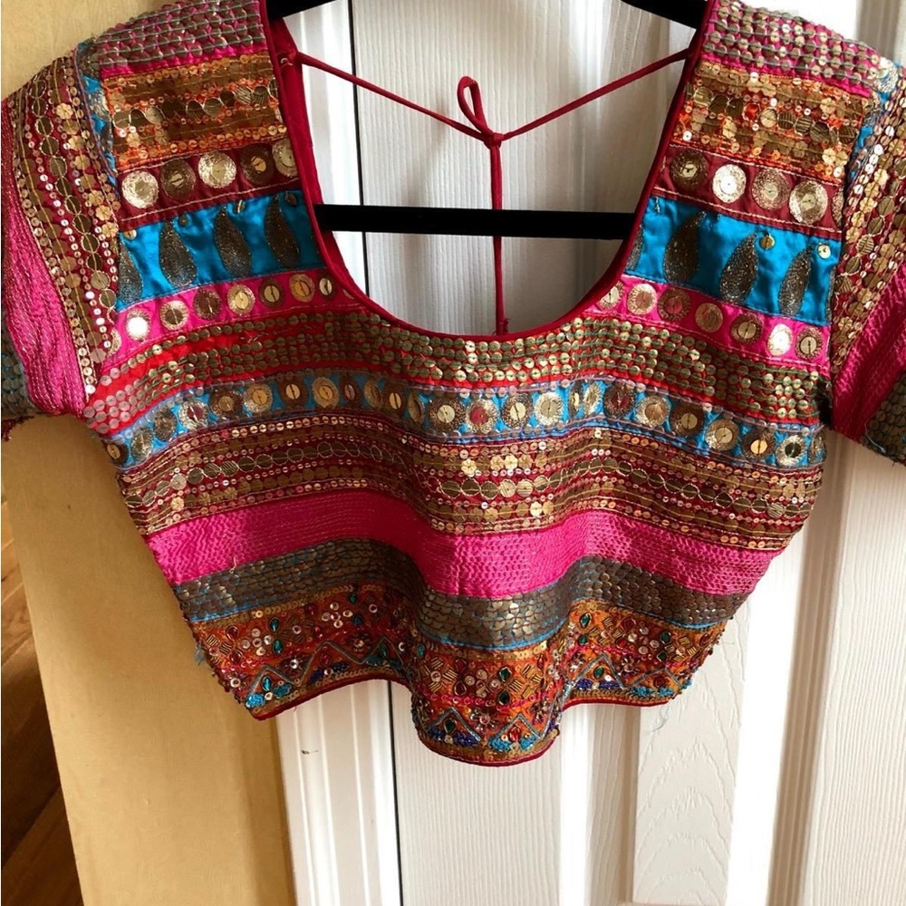 Colorful Embellished Women's Top
